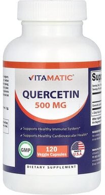 Vitamatic, Quercetin, 500 mg, 120 pflanzliche Kapseln