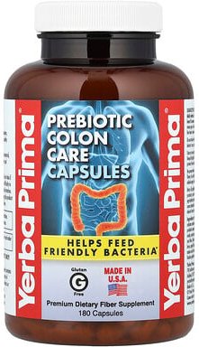 Thumbnail - Yerba Prima, Prebiotic Colon Care, präbiotische Darmpflege, 180 Kapseln