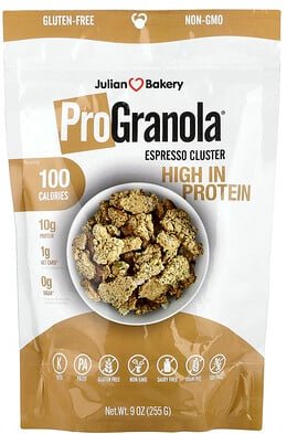 Julian Bakery, ProGranola®, Espresso Cluster, Knuspermüsli, 255 g (9 oz.)