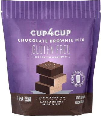 Cup4Cup, Chocolate Brownie Mix, Schokoladen-Brownie-Mix, glutenfrei, 404 g (0,89 lb.)