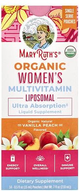 MaryRuth's, Organic Women's Multivitamin Liposomal, liposomale Bio-Multivitamine für Frauen, Vanille-Pfirsich, 14 Beutel...