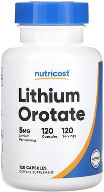 Nutricost, Lithiumorotat, 5 mg, 120 Kapseln