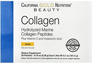 Thumbnail - California Gold Nutrition, Marine Collagen Peptides Plus Vitamin C & Hyaluronic Acid, Meereskollagenpeptide plus Vitamin...