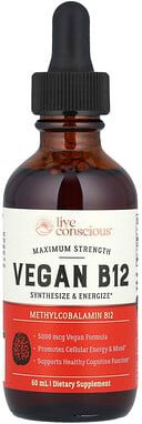 Live Conscious, Vegan B12, Maximum Strength, maximale Stärke, 60 ml