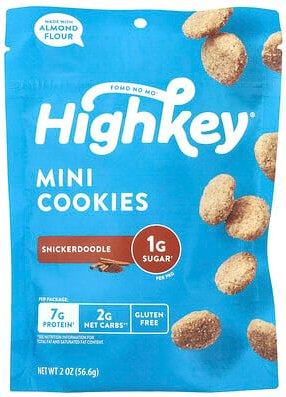 HighKey, Mini Cookies, Snickerdoodle, Mini-Cookies, Snickerdoodle, 56,6 g (2 oz.)