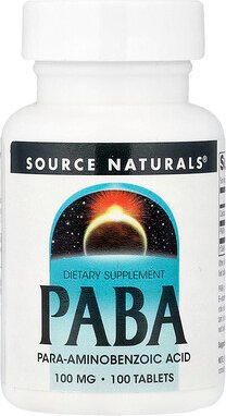 Source Naturals, PABA, 100 mg, 100 Tabletten