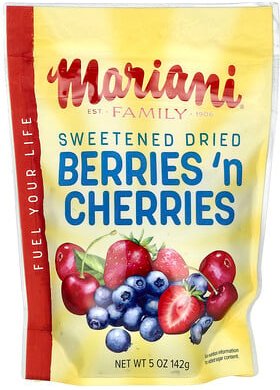 Mariani, Sweetened Dried Berries 'n Cherries, gesüßte getrocknete Beeren und Kirschen, 142 g (5 oz.)