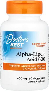Thumbnail - Doctor's Best, Alpha-Liponsäure 600, 600 mg, 60 pflanzliche Kapseln