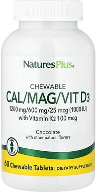 Thumbnail - NaturesPlus, Kautabletten Cal/Mag/Vit D3, Schokolade, 60 Kautabletten