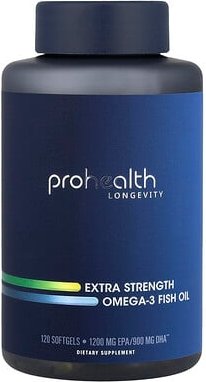Thumbnail - ProHealth Longevity, Omega-3 Fish Oil, Omega-3-Fischöl, 120 Weichkapseln (1.000 mg pro Weichkapsel)