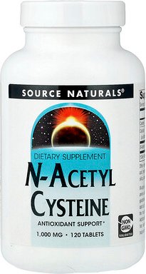 Source Naturals, N-Acetyl Cysteine, N-Acetylcystein, 1.000 mg, 120 Tabletten
