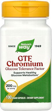 Nature's Way, GTF Chrom, 200 mcg, 100 vegane Kapseln