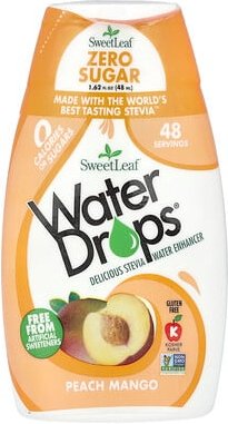 SweetLeaf Stevia, Water Drops®, Delicious Stevia Water Enhancer, Stevia-Wasserverstärker, Pfirsich-Mango, 48 ml (1,62 fl...