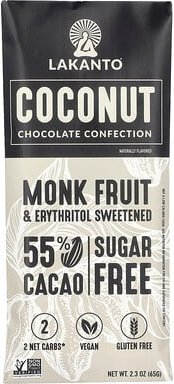Lakanto, Coconut Chocolate Candy, Kokosnuss-Schokoladenkonfekt, 65 g (2,3 oz.)