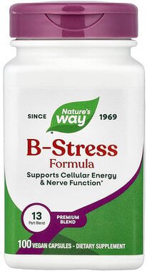 Nature's Way, B-Stress Formula, 100 vegane Kapseln