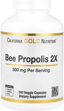 Thumbnail - California Gold Nutrition, Bee Propolis 2X, Bienenpropolis 2X, konzentriertes Extrakt, 500 mg, 240 pflanzliche Kapseln