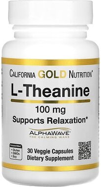 California Gold Nutrition, L-Theanin, mit AlphaWave, 100 mg, 30 pflanzliche Kapseln
