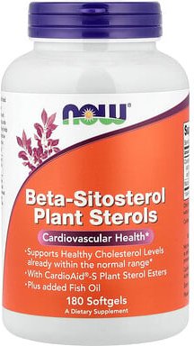 NOW Foods, Beta-Sitosterol Plant Sterols, pflanzliche Sterole, 180 Weichkapseln