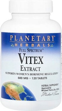 Planetary Herbals, Full Spectrum™ Vitex Extract, Mönchspfefferextrakt, 500 mg, 120 Tabletten