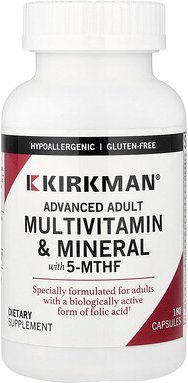 Kirkman Labs, Advanced Adult Multivitamin & Minerals with 5-MTHF, 180 Kapseln