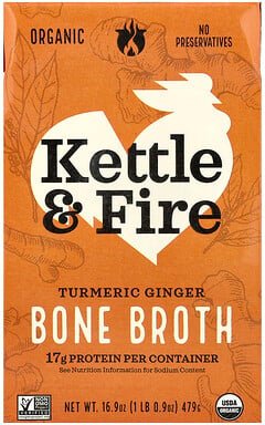 Kettle & Fire, Bone Broth, Knochenbrühe, Kurkuma-Ingwer, 479 g (16,9 oz.)
