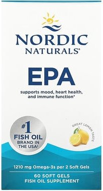 Thumbnail - Nordic Naturals, EPA, Zitrone, 1.210 mg, 60 Weichkapseln (605 mg pro Weichkapsel)