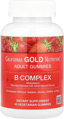 Thumbnail - California Gold Nutrition, B Complex Gummies with Vitamins B6 and B12, Folate, and Biotin, B-Komplex-Fruchtgummis mit Vi...