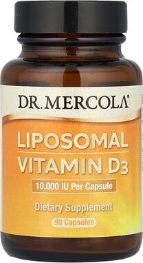 Dr. Mercola, Liposomal Vitamin D3, liposomales Vitamin D3, 250 mcg (10.000 IU), 90 Kapseln