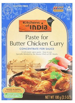 Kitchens of India, Paste For Butter Chicken Curry, Paste For Butter Chicken Curry, Paste für Sauce, mittel, 100 g (3,5 o...