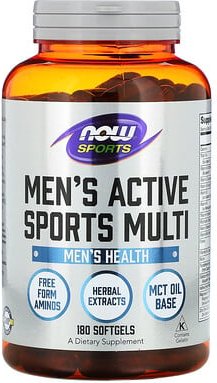 NOW Foods, Sports, Men's Active Sports Multi, Multivitamine für den sportlichen Mann, 180 Weichkapseln