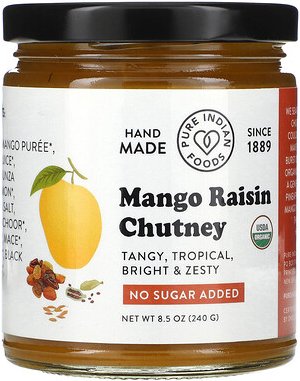 Pure Indian Foods, Mango-Rosinen-Chutney, 240 g (8,5 oz.)