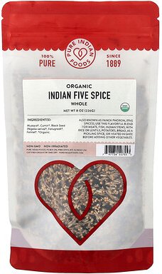 Pure Indian Foods, Bio Indian Five Spice, ganz, 226 g (8 oz.)