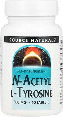 Source Naturals, N-Acetyl L-Tyrosine, N-Acetyl-L-Tyrosin, 300 mg, 60 Tabletten