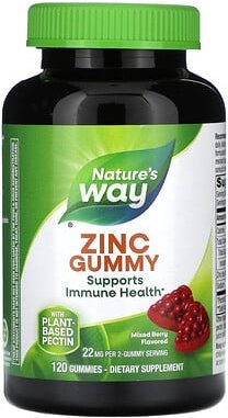 Nature's Way, Zinc Gummies, Zink-Fruchtgummis, gemischte Beeren, 120 Fruchtgummis (11 mg pro Fruchtgummi)