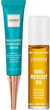 Onsen Secret, Nail & Cuticle Conditioner Serum & Nail Reboot Oil, Conditioner-Serum für Nägel und Nagelhautöl, 2 Stück