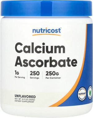 Thumbnail - Nutricost, Calcium Ascorbate, Unflavored, Calciumascorbat, geschmacksneutral, 250 g (8,9 oz.)