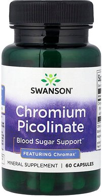 Thumbnail - Swanson, Chrompicolinat, Chrompicolinat, 60 Kapseln (200 mcg pro Kapsel)