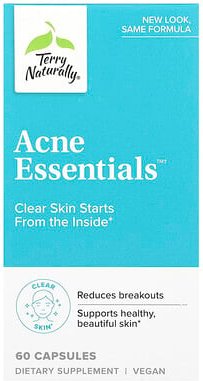 Terry Naturally, Acne Essentials, für die Behandlung von zu Akne neigender Haut, 60 Kapseln