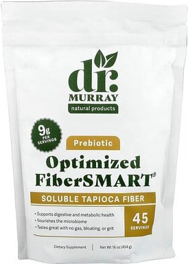Thumbnail - Dr. Murray's, Prebiotic, Optimized FiberSMART® Soluble Tapioca Fiber, optimierte, lösliche Tapiokafaser, 454 g (16 oz.)