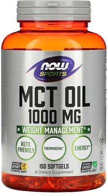 NOW Foods, Sports, MCT-╓l, 1000 mg, 150 Softgelkapseln