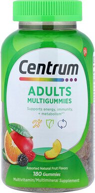 Centrum, Multigummis für Erwachsene, verschiedene natürliche Früchte, 180 Fruchtgummis