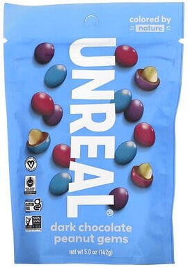 Thumbnail - Unreal, Dark Chocolate Peanut Gems, dunkle Schokoladen-Erdnuss-Gemme, 142 g (5 oz.)
