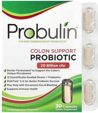 Probulin, Dickdarmunterstützung, Probiotikum, 30 Kapseln