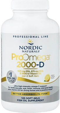 Thumbnail - Nordic Naturals, ProOmega 2000-D, Omega-3-Fischöl, Zitrone, 1.250 mg, 120 Weichkapseln (625 mg pro Weichkapsel)