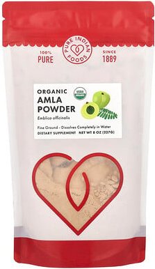 Pure Indian Foods, Organic Amla Powder, Bio-Amlapulver, 227 g (8 oz.)