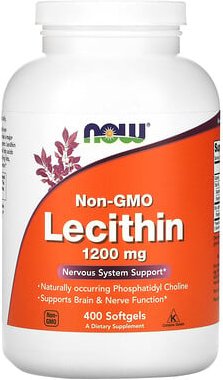 NOW Foods, Non-GMO Lecithin, GMO-freies Lecithin, 1.200 mg, 400 Weichkapseln