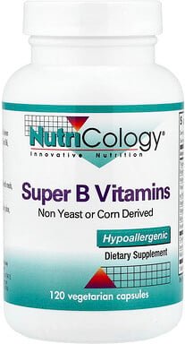 Nutricology, Super B-Vitamine, 120 Vegetarische Kapseln