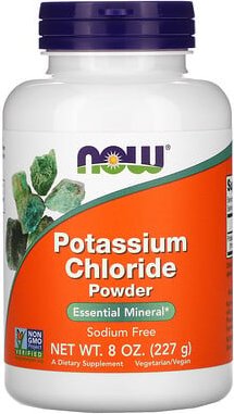 NOW Foods, Potassium Chloride Powder, Kaliumchloridpulver, 227 g (8 oz.)