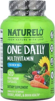 NATURELO, Ein tägliches Multivitamin für Männer 50+, 120 vegetarische Kapseln