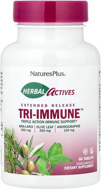 Thumbnail - NaturesPlus, Herbal Actives, Tri-Immune™ mit verlängerter Freisetzung, 60 Tabletten